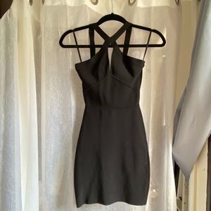 BCBGMAXAZRIA bodycon keyhole mini dress